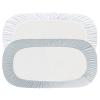 Bassinet Fitted Sheets Fit for UPPAbaby, SNOO, Chicco LullaGo Anywhere Bassinet and 13" x 30" Mattress Pad, 2 Pack for Baby Boy/Girl, Ultra Soft & Stretchy, Grey & White Star view 4