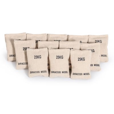 DIRACCOS Model Set of 12pcs Handmade 1/16 Scale Sand Bags 1:16 Sandbag Set, Accessory for RC Tank Model Soldier Action Figure Man Model, 1/16th Military Sandbags for Trench Warfare Battle WWII WWI