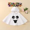 Cevoerf Toddler Baby Boys Girls Halloween Costume White Ghost Face Cloak Cape Party Cosplay Robe Ghost Costume view 2