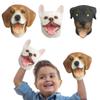 Omoojee Dog Hand Puppets, Rottweiler & Beagles & French Bulldog 3 pcs Latex Animal Toys, Realistic Puppets Gift for Kids view 1
