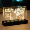 Kyglaring Glowing Clear Acrylic Name Plate with Power Base Designed for Ideas Tree House 21318 Building Set Sign Display (Glowing nameplate) view 1