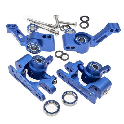 CODA RACING Alloy RC Caster Block&Steering Blocks&Rear Stub Axle Carriers for Traxxas 1/10 4X4 Slash, Stampede, Rustler 4WD -Replaces Part 6837 6832 1952