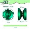 Professional Responsive Yoyo V3, MAGICYOYO Metal Yo yo for Beginner, Alloy Yo-yo with Unresponsive Bearing + Bearing Removal Tool + Axle + Storage Bag + 12 Yoyo Strings (Green) view 3