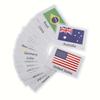 Alphabet Flash Cards for Toddlers Kids ABC Flash Cards Sight Words Learning Spelling Cards Educational Flashcards for Preschool Homeschool Kindergarten Supplies Water and Tear Resistant (Flags) view 1