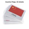 Alphabet Flash Cards for Toddlers Kids ABC Flash Cards Sight Words Learning Spelling Cards Educational Flashcards for Preschool Homeschool Kindergarten Supplies Water and Tear Resistant (Flags) view 2