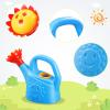 2pcs Watering Sun Flower Cartoon Watering Kettles Toy Garden Can Plastic Bucket Plant Sprinkling for (Random Color) view 4
