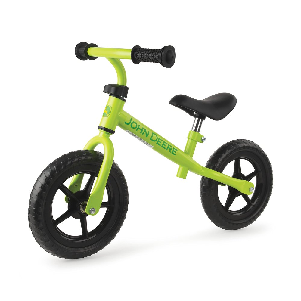 TOMY John Deere Toddler Balance Bike 10" Girls' and Boys' Bike Sturdy and Lightweight Kid's Bike - Toddler Bike with Adjustable Handle Bars and Seat - Green - Ages 2 Years and Up