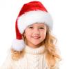 RJVW Christmas Santa Hat for Kids, Toddler Xmas Holiday Hats, Unisex Velvet Classic Santa Claus Hat for Christmas New Year Party view 1