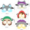 INF-STAR Little Red Riding Hood & Big Bad Wolf Costume Masks for Kids  5pcs Felt Half Face Masks for Toddlers, Classroom Storytelling, Dress Up & Halloween Party Favors view 2