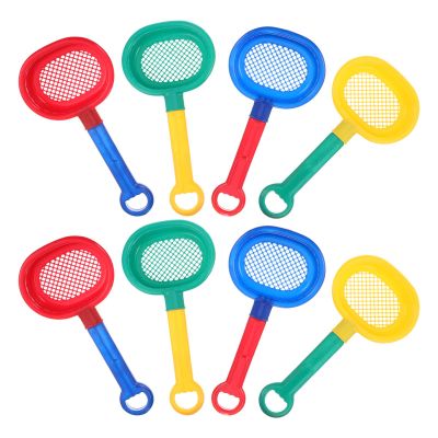 Toddmomy Kids Beach Toys Sand Sifters with Long Handle 8-Piece Plastic Sand Shovel Set for Outdoor Bath Sandbox Play