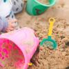 Toddmomy Kids Beach Toys Sand Sifters with Long Handle 8-Piece Plastic Sand Shovel Set for Outdoor Bath Sandbox Play view 2