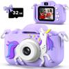 Dwfit Upgrade Selfie Kids Camera, Christmas Birthday Gifts for Boys Girls Age 3-12, HD Kids Digital Video Cameras for Toddler with Cartoon Soft Silicone Cover, Portable Toy for 3 4 5 6 7 8 Years Old view 1