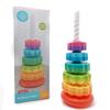 LBAIBB (1 PCS Spinning Stacking Toy,Spin Toy for Toddlers 1-3,Sensory Toys for Toddlers 1-3,Rainbow Spin Tower,Autism Spin Stack Toys,Suitable for Gifts for Boys and Girl view 4