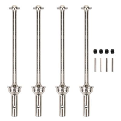 RCAWD CVD Driveshaft 124mm for ARRMA 6S, 1/8 Typhon 6S, Typhon Roller & 1/7 Infraction 6S, Limitless Roller & Felony 6S Upgrades Parts, #45 Steel Drive shafts Hop Ups for #AR220030#ARAC3984 Silver