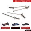 RCAWD CVD Driveshaft 124mm for ARRMA 6S, 1/8 Typhon 6S, Typhon Roller & 1/7 Infraction 6S, Limitless Roller & Felony 6S Upgrades Parts, #45 Steel Drive shafts Hop Ups for #AR220030#ARAC3984 Silver view 2
