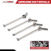 RCAWD CVD Driveshaft 124mm for ARRMA 6S, 1/8 Typhon 6S, Typhon Roller & 1/7 Infraction 6S, Limitless Roller & Felony 6S Upgrades Parts, #45 Steel Drive shafts Hop Ups for #AR220030#ARAC3984 Silver view 4