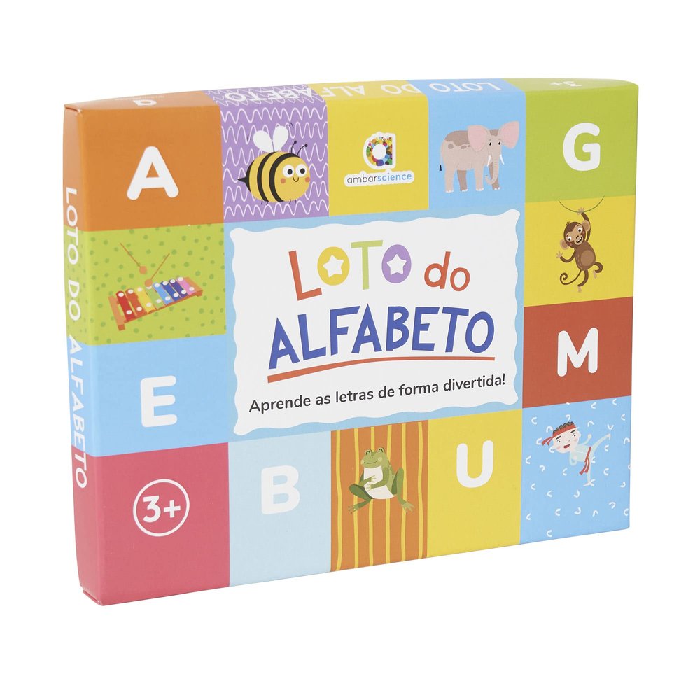 Ambarscience Alphabet Lotto Learn The Letters of The Alphabet and Connect with Words and Images