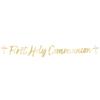 Amscan 9915635 Botanical Celebration Communion Banner, Decorations, Gold view 1