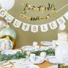 Amscan 9915635 Botanical Celebration Communion Banner, Decorations, Gold view 2