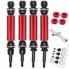 Drive Shaft CVD Upgrades Part for 1/10 Slash 4x4 VXL Platinum Ultimate,Rustler VXL 4X4,Stampede VXL 4X4,Hoss VXL,ARRCat 4pcs Front & Rear RC Hop-Ups Parts with Wrench,Red(More Power) view 1
