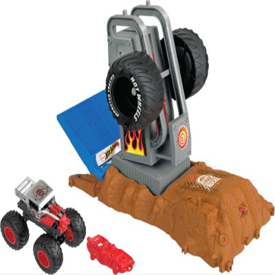 Hot Wheels Monster Trucks Arena Smashers - Bone Shaker Tire Pressure Challenge