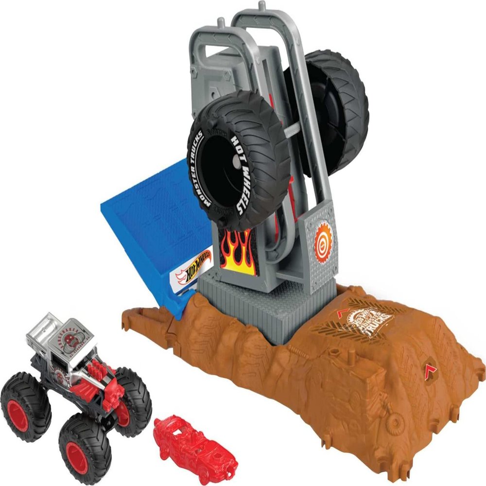 Hot Wheels Monster Trucks Arena Smashers - Bone Shaker Tire Pressure Challenge