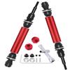 2pcs Upgrades Part Front Drive Shaft CVD for 1/10 Slash 4x4 VXL Platinum Ultimate,Rustler VXL 4X4 Stampede VXL 4X4 Hoss VXL,ARRCat RC Hop-Ups Parts with Wrench,Red(More Power) view 1