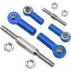 7PCS ShareGoo Adjustable Turnbuckles Camber Links Steering Linkage Rod Ends Sets Compatible with Traxxas Slash 4X4 / 2WD 1/10 RC Car Upgrade Parts (Blue) view 3