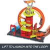 Hot Wheels City with 1 Toy Car, Kid-Powered Elevator, Water-Like Ramp, Track-Play Features, Connects to Other Sets, Fire Station with Super Loop (Amazon Exclusive) view 3