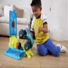 Hot Wheels Toy Monster Trucks 1:24 Scale Mega-Wrex in a Crash Cage, Oversized Storage Case Transforms into Stunting Area with 4 Crushable Accessories view 2