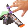 Hot Wheels Skate Arcade Skatepark Playset, Includes Exclusive Tony Hawk-Designed Fingerboard and 1 Pair of Removable Skate Shoes for Kids view 2