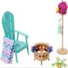 Barbie Furniture & Accessories Set, Doll House Dcor, 10+ Pieces for Backyard Patio with Chair, Firepit, Birdhouse, Bird & More view 3