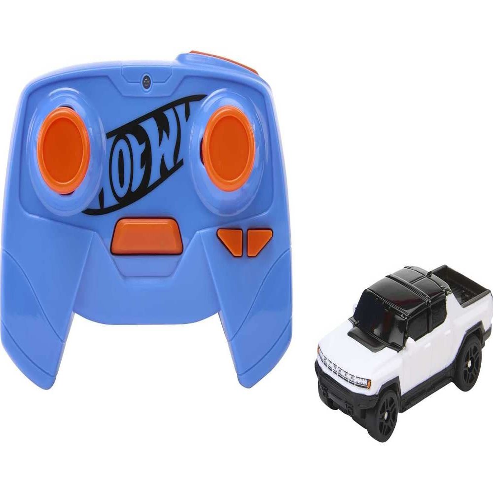 Hot Wheels 1:64 Scale RC Toy Car, Remote-Control Hummer EV for On & Off Track Racing with USB Cable for Recharging