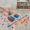 Hot Wheels Toy Car Track Set, Track Builder Playset Lightning Boost Pack & 1:64 Scale Vehicle, 12 Component Parts in Modular Storage Container view 2