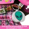 Barbie Extra Doll & Accessories with Pink-Streaked Brunette Hair in Graphic Hoodie & Plaid Skirt with Pet Panda view 3