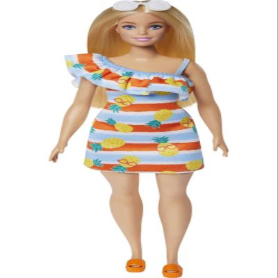 Barbie Loves the Ocean Doll with Blonde Hair Wearing Floral Sundress & Accessories, Fashion Doll & Clothes Made from Recycled Plastics