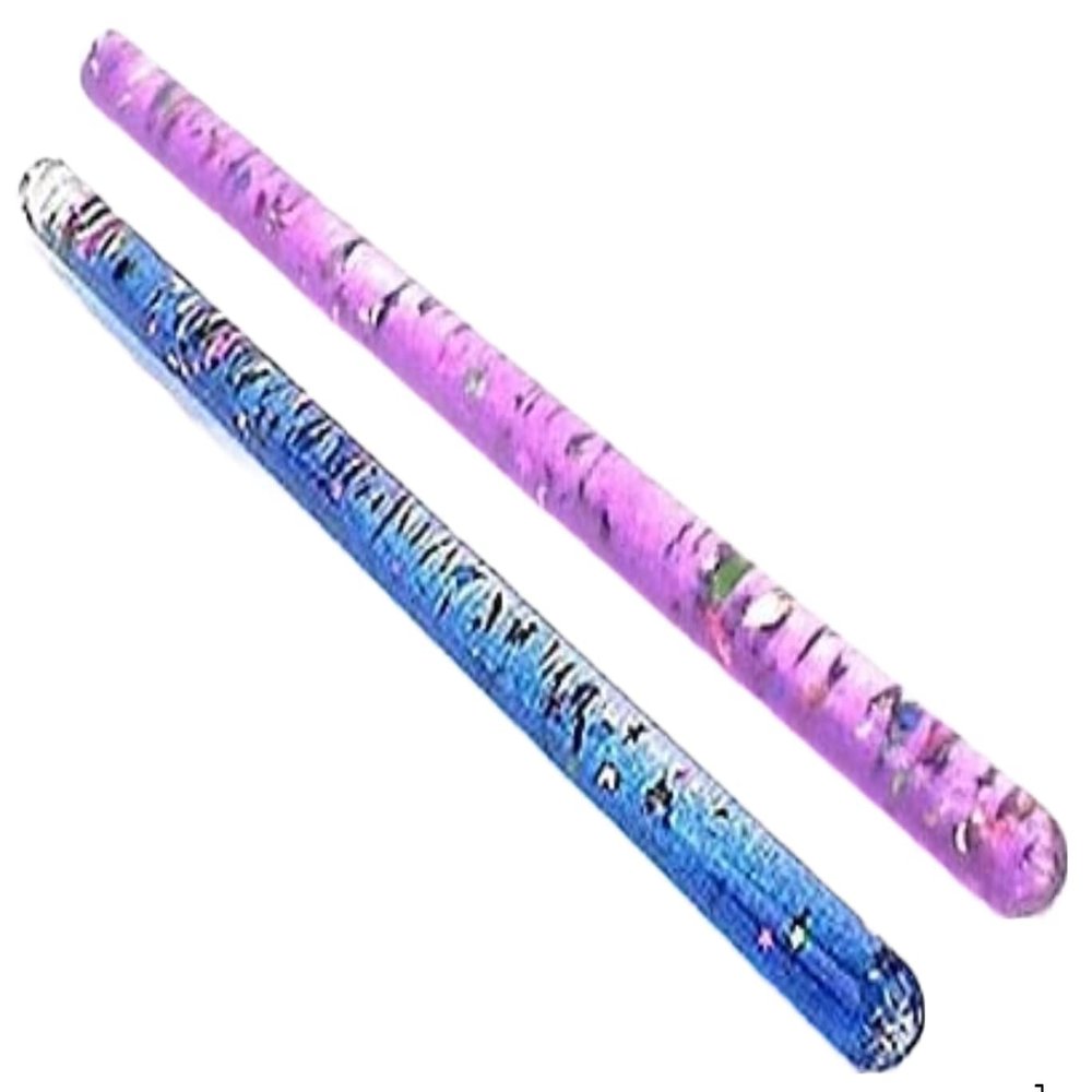 Glitter Wand, Magic Wonder Tube - for Kids, Sensory Room, Kaleidoscope Wand Replacement Two 11" Wonder Wand Sticks (Blue, Purple)