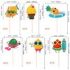 36 PCS Tropical Beach Luau Cupcake Toppers Fruit Watermelon Pineapple Ice Cream Lemon Cupcake Picks for Summer Hawaiian Luau Tropical Aloha Beach Theme Birthday Party Cake Decorations Supplies view 2