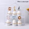 36 PCS Jungle Animals Cupcake Toppers Lion Monkey Zebra Hippo Giraffe Elephant Forest Theme Cupcake Picks for Safari Animals Theme Baby Shower Kids Birthday Party Cake Decorations Supplies view 3