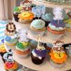 36 PCS Jungle Animals Cupcake Toppers Lion Monkey Zebra Hippo Giraffe Elephant Forest Theme Cupcake Picks for Safari Animals Theme Baby Shower Kids Birthday Party Cake Decorations Supplies view 4