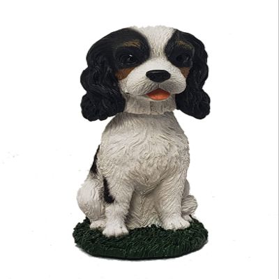 Animal Den Cavalier King Charles Dog Bobblehead Figure Statue Gift for Car Dashboard