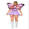 Roma Costume Women's 2pc Butterfly Beauty Costume, Lavender, Small view 3