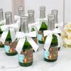 15ct Personalized Safari Baby Shower Bottle Label & White Bow Kit, Custom Adhesive Bottle Labels (15 Labels) - Wine and Champagne Bottle Labels - Jungle - Bows Included view 1