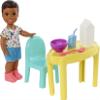 Barbie Skipper Babysitters Inc Small Doll and Accessories Playset with Toddler Boy Doll, Table, Chairs and 4 Food-Themed Pieces view 1