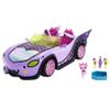 Monster High Toy Car, Ghoul Mobile with Pet and Cooler Accessories, Purple Convertible with Spiderweb Details view 1