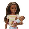 Barbie Skipper Babysitters Inc Doll & Accessories Set with Brunette Doll in Flowered Skirt, Baby Doll & 4 Themed Pieces view 4