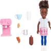 Barbie Chelsea Can Be Playset, Brunette Barista Small Doll with Removable Outfit & 7 Career Accessories Including Coffee Maker view 1
