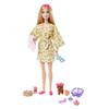 Barbie Doll, Kids Toys, Blonde Doll with Pet Puppy, Barbie Sets, Spa Day, Lemon Print Bathrobe, Headband and Eye Mask, Self-Care Series view 1