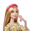 Barbie Doll, Kids Toys, Blonde Doll with Pet Puppy, Barbie Sets, Spa Day, Lemon Print Bathrobe, Headband and Eye Mask, Self-Care Series view 3