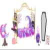 Monster High Playset, Clawdeen Wolf Bedroom with Doll House Furniture & Toy Accessories Like Spooky Decor & Snacks, Sticker Sheet view 1